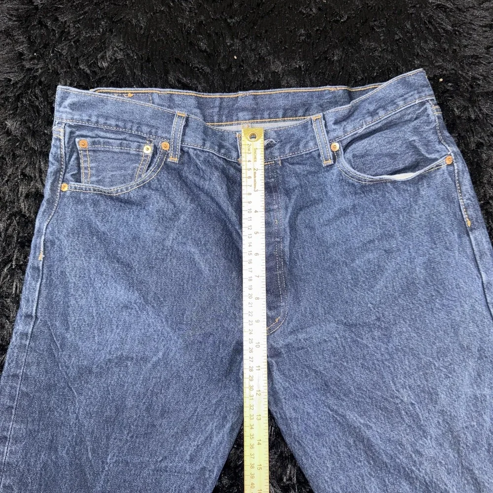 Levis 501 Jeans Mens 38x32 Blue‎ Button Fly Straight Leg Denim Waterless